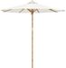 vidaXL Tuinparasol Bamboe Rond Crèmewit 240 x 260 cm