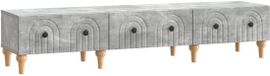 vidaXL Meuble TV avec tiroir Gris béton 147 x 34,5 x 30 cm Bois d'ingénierie
