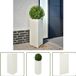 vidaXL Plantenbak Driehoek Staal Wit 40x75 cm