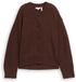 Tom Tailor - Gilet oversize à col rond - Taille M - marron noix foncé chiné