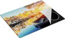 Chefcare Inductie Beschermer Amsterdamse Brug - Gracht - met Bloemen - 77x59 cm - Multicolor