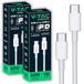 V-TAC 2 x USB-C naar USB-C kabel, 1 meter, iPhone 14/15/16, Samsung Galaxy, computer, tablet, Power Delivery 60W, type-C-kabel voor snel opladen en gegevensoverdracht, compatibel met smartphone Xiamoi