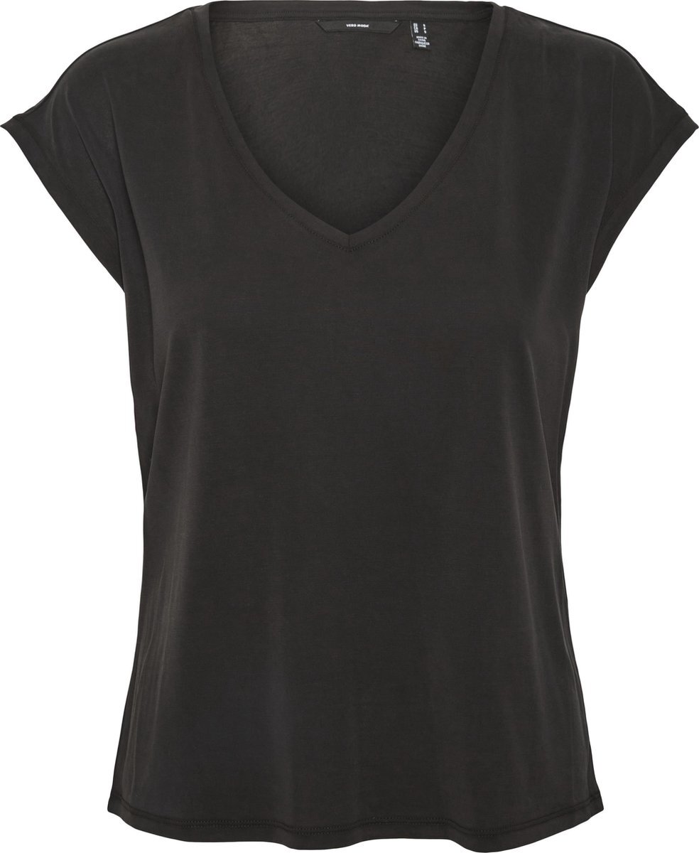 VERO MODA VMFILLI SS V-NECK TEE GA Dames T-Shirt - Maat L