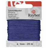 Rayher Sieradenkoord, ø 1 mm, SB-kaart 20 m, m.blauw