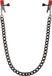 Doc Johnson Kink Chain Nipple Clips with Heavy Chain and Silicone Tips - Black/Red