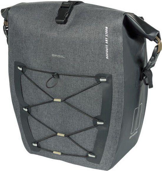 Basil Navigator Storm Single Pannier - 25-31L - Waterproof - Black