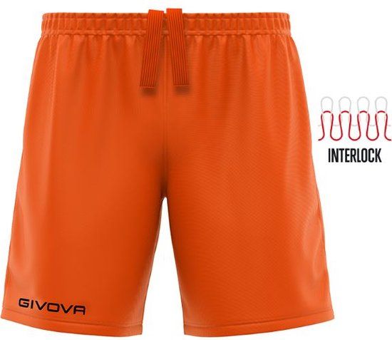 Givova Short Capo Orange Unisex Sports Shorts - 3XS