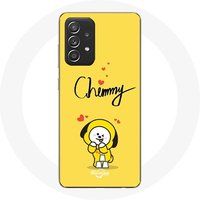 Maniacase Etui voor Samsung Galaxy A33 5G BTS Bangtan Boys BT21 Chimmy Jimin Gele Achtergrond