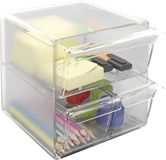 m-office Kali Archicube Transparante Stapelbare Modulaire Organizer met 2 Kleine en 1 Grote Lade