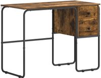vidaXL Bureau met opslag Gerookt eiken 100 x 50 x 75 cm