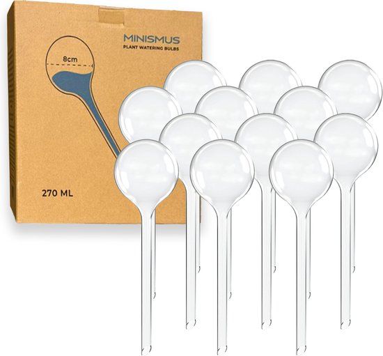 Druppelsysteem Waterdruppelaar voor Planten - 12 Stuks - 27 CM / Ø 8 CM