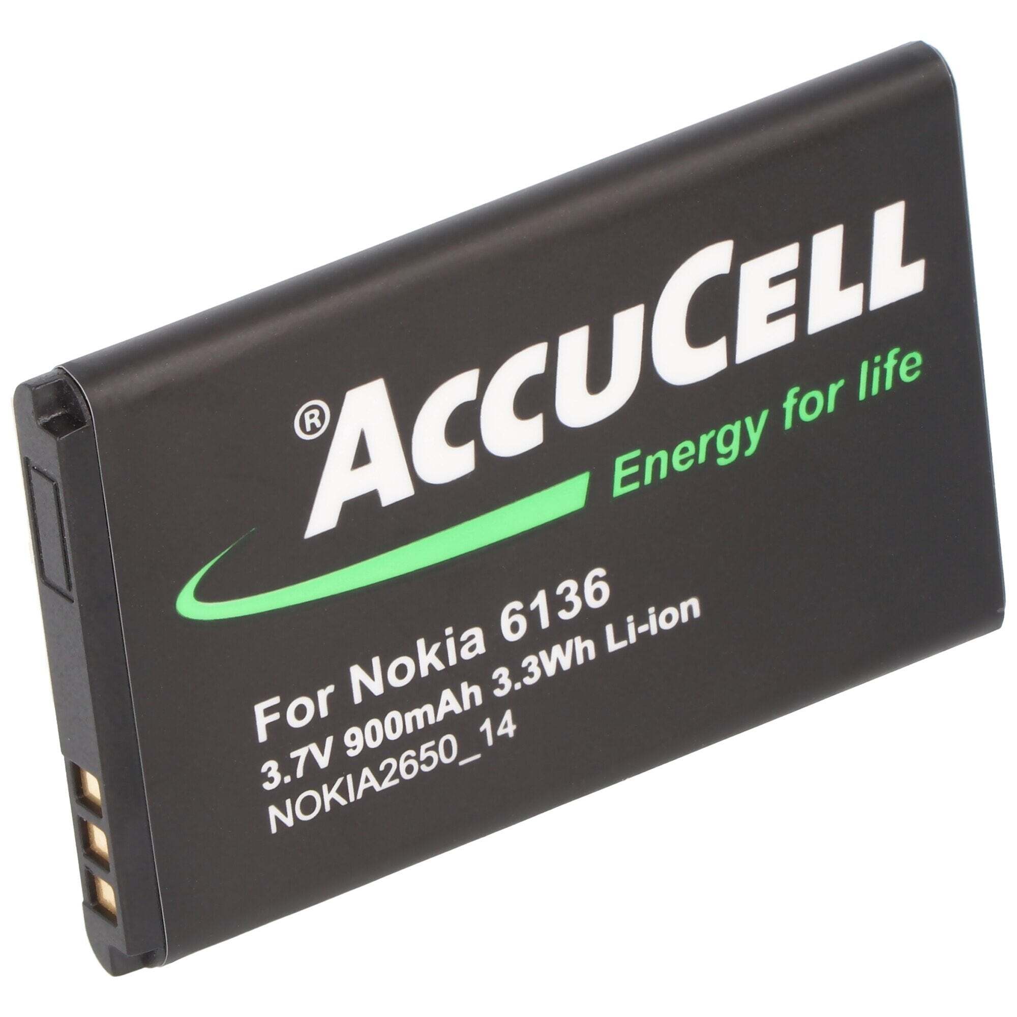 ACCUCELL AccuCell-batterij geschikt voor Nokia 6260, BL-4C, 700mAh