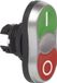 BACO L61QB21B Bouton-poussoir double Bague frontale en plastique, chromé Vert, Rouge