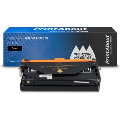 PrintAbout Huismerk Dell 593-10170 (PF030) Toner Zwart