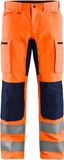 Blaklader 158518115389C62 Werkbroek met stretch, High Vis Oranje/Marineblauw, Maat C62