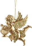 Decoris Engel kunststof L9b9,5h0,5 cm goud