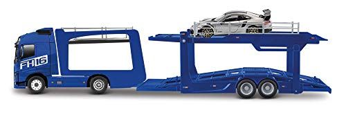 Bburago B18-31463 1:43 Street FIRE MULTICAR Carrier-Volvo FH16 Globetrotter 750 XXL (blauw)