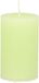Merkloos Stompkaars - lime groen - 5 x 8 cm - cilinderkaars