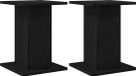 vidaXL Plantenstandaard Set van 2 Zwart Eiken Hout 30 x 30 x 40 cm