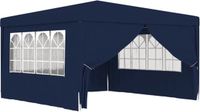vidaXL Partytent met zijwanden, 4 x 4 m, blauw, 90 g/m²