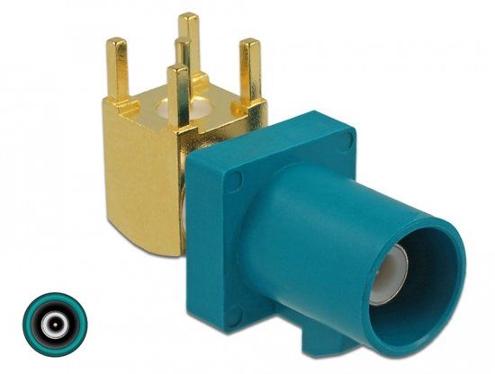 Delock FAKRA Z plug 90° PCB