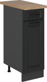 Vicco R-Line Meuble bas de cuisine – 30 cm, WB Chêne anthracite style champêtre