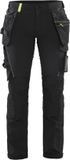 Blåkläder Dames 4-weg stretch werkbroek 7192-1645 - Zwart/High Vis Geel - D25