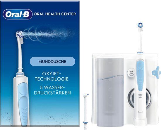 Oral-B Oxyjet Health Center Advanced Monddouche - Elektrische Tandenborstel met Monddouche - Wit/Blauw