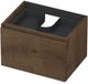 INK - Onderkast 1L met Binnenlade Greeploos Houten Keerlijst Fineer - 600x450x400 Mm - Chocolate Fineer