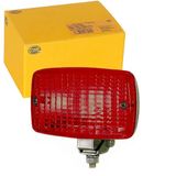 HELLA 2NE 002 985-001 Mistachterlamp - Halogeen - 12V - Opbouw - Lenskleur: Rood - Stekker: Platte stekker - links/Achter/rechts