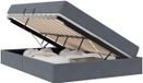 vidaXL - Opbergbed - met matras - Donkergrijs - 140 x 200 cm - Fluweel
