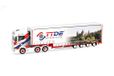 Herpa vrachtwagen model Scania CS 20 HD (6x2) volume-oplegger "TiDe Spedition", schaal 1:87, voor diorama, modelbouw, verzamelobject, Made in Germany, kunststof