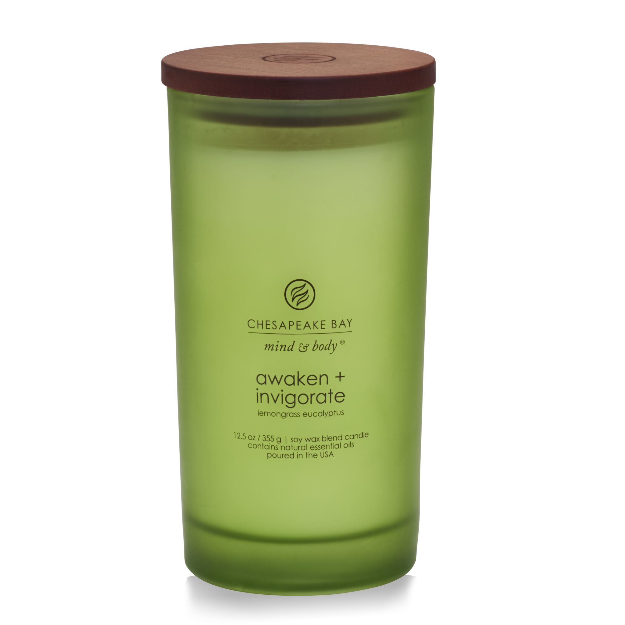 Chesapeake Bay Awaken & Invigorate Cylinder Candle Green 355g