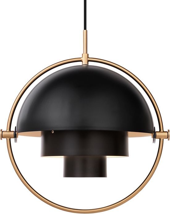 Gubi Multi-Lite hanglamp messing/zwart