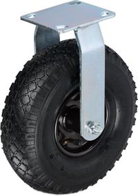 Merkloos Relaxdays Bokwiel luchtband - 260 mm - tot 120 kg - met bevestigingsplaatje - zwart
