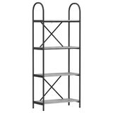 vidaXL Boekenplank 4-laags 60 x 30 x 146 cm Bewerkt hout Grijs Sonoma