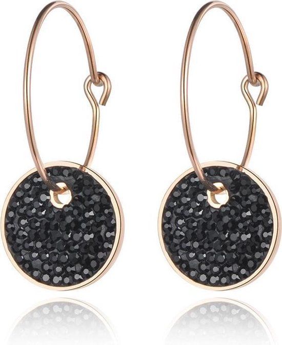Cilla Jewels Damesoorbellen Black Crystal Storms
