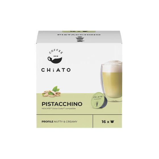 CHiATO Koffiecapsules compatibel met NESCAFÉ® Dolce Gusto® Pistacchino, 16 st.