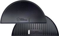 Grill Fanatics Halve Maan Grillplaat / Plancha Gietijzer - 2-zijdig - Geschikt voor 46 cm Kamado's