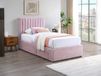 Vente-unique Bedframe stof roze 90 x 190 cm