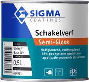 Sigma Schakelverf Semi-gloss 0,5 Liter 100% Wit