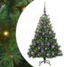 vidaXL Kunstkerstboom met 150 LED, standaard, groen, 120 cm, PE en PVC
