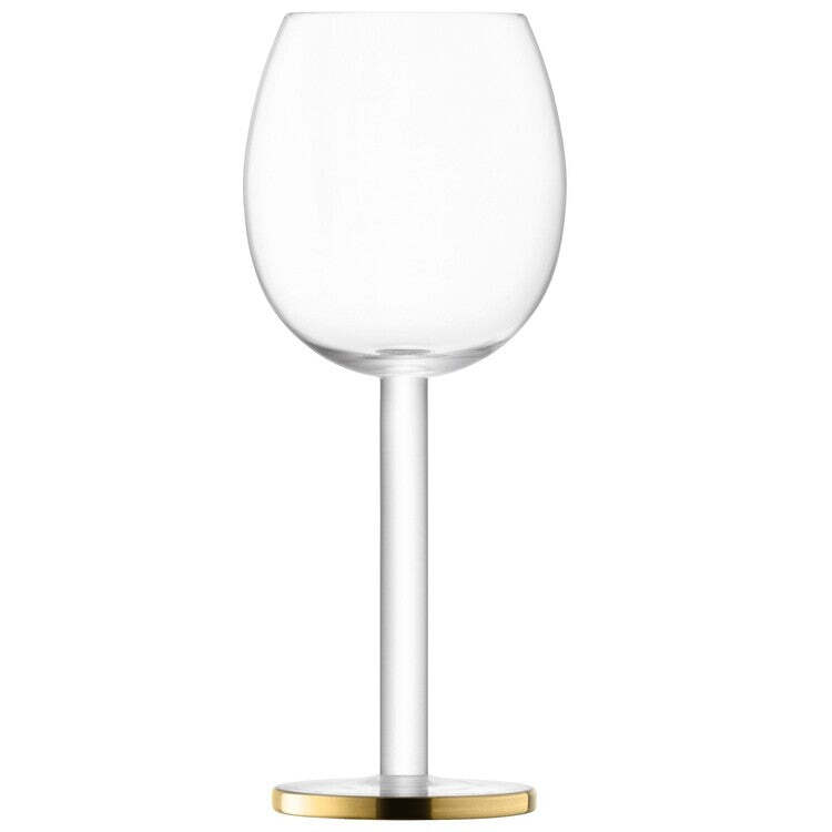 L.S.A. L.S.A. Luca Wijnglas 320 ml Set van 2 Stuks - Gold / Glass