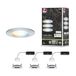 Paulmann LED-inbouwlamp Nova Coin IP44 rond 78 mm Tunable White 3x6W 3x530lm 230V Alu gedraaid Aluminium