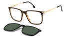 Carrera CA 357/C Lunettes de Soleil Homme Marron Rectangulaire Vert 54mm Polarisé