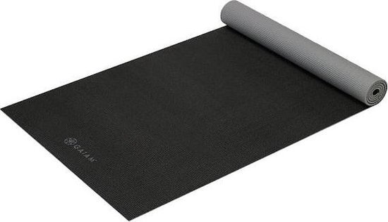 Gaiam Premium Granite Storm - Fitnessmat - 5mm - Grijs / Zwart