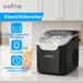 Machine à glaçons, 12 kg, capacité 24 heures, portable, avec nettoyage automatique, forme capsule, convient pour comptoir, cuisine, bar, bureau, avec panier amovible, 100 watts, noir