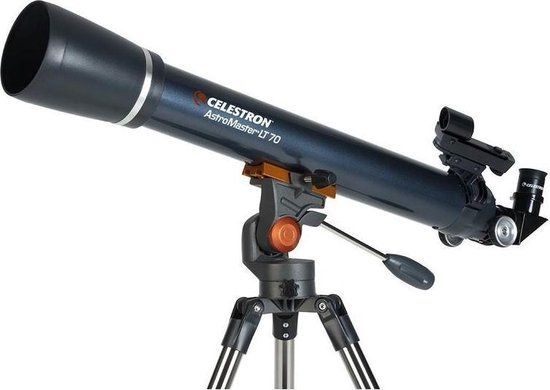 Celestron AstroMaster LT 70AZ Telescope - Black/Blue