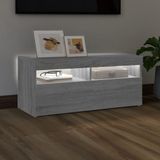 Maison Exclusive - Meuble TV avec éclairage LED, gris Sonoma, 90x35x40 cm