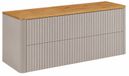 3xE living Meuble sous-vasque suspendu 120 cm, cachemire/chêne craft